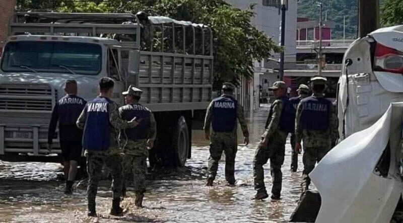 MARINA CONTINÚA CON TRABAJOS DE LIMPIEZA EN MUNICIPIOS AFECTADOS POR INUNDACIONES