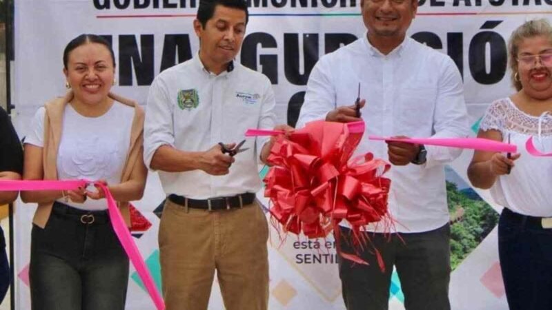 INAUGURA ALCALDE DE ATOYAC OBRA EN POTRERO NUEVO