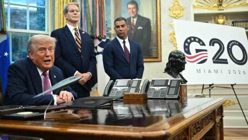 DONALD TRUMP ANUNCIA QUE SUDÁFRICA NO SERÁ INVITADA AL G20 DE 2026