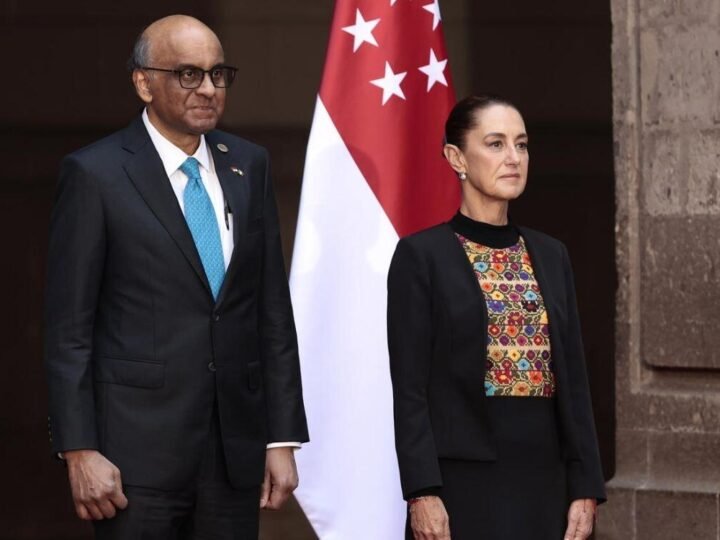CLAUDIA SHEINBAUM RECIBE AL PRESIDENTE DE SINGAPUR PARA ATRAER MÁS INVERSIÓN DEL SUDESTE ASIÁTICO