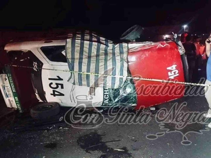 MUERE TAXISTA PRENSADO EN CHOQUE