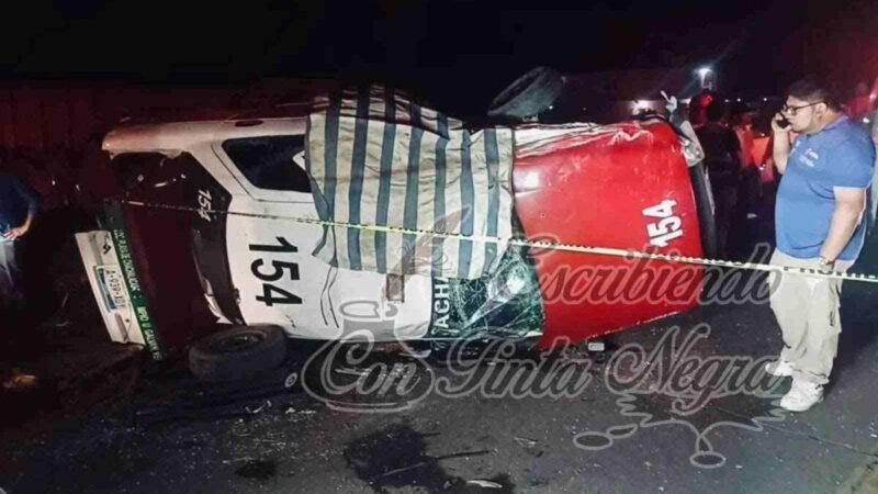 MUERE TAXISTA PRENSADO EN CHOQUE