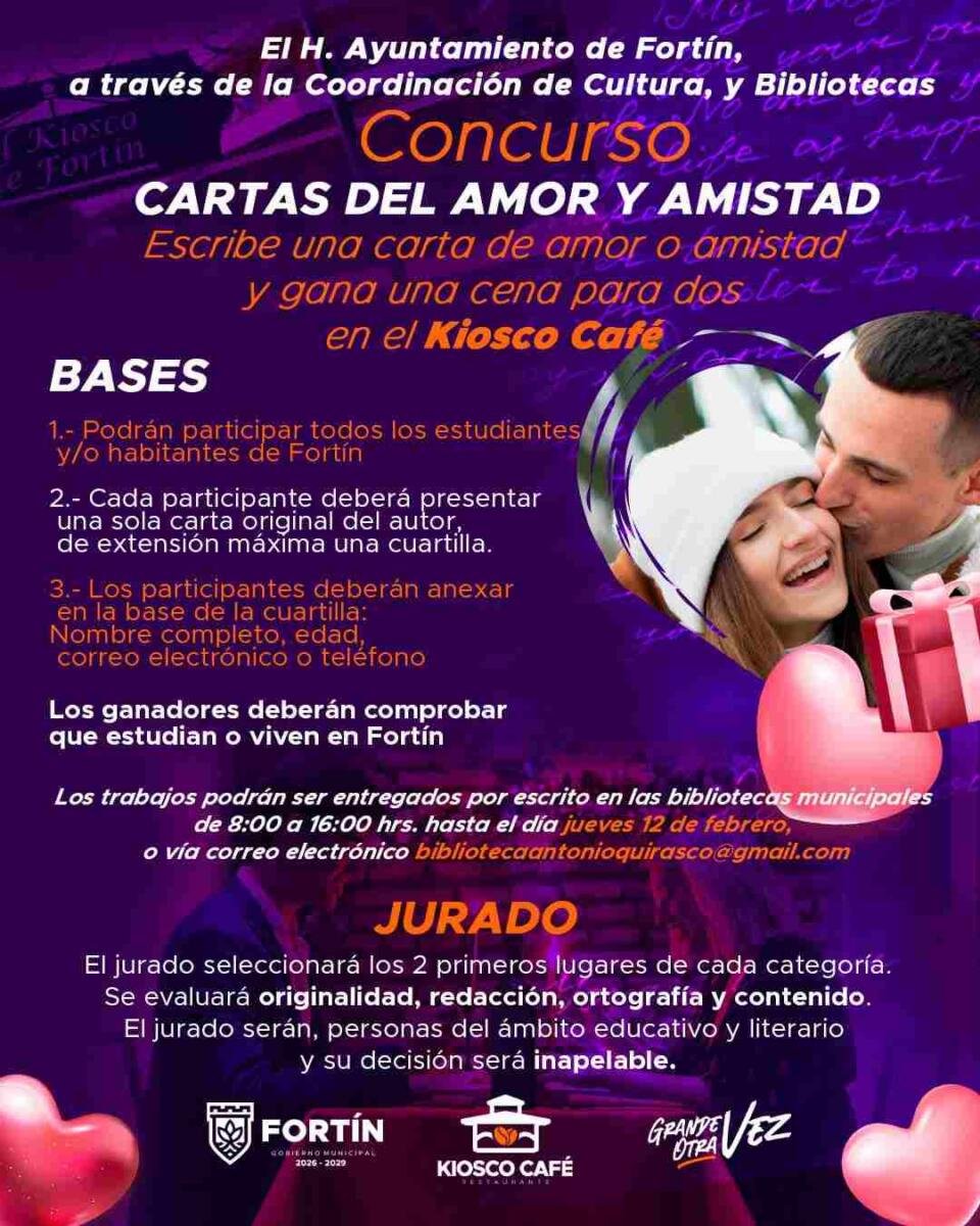 LANZA FORTÍN CONCURSO DE CARTAS DE AMOR Y AMISTAD