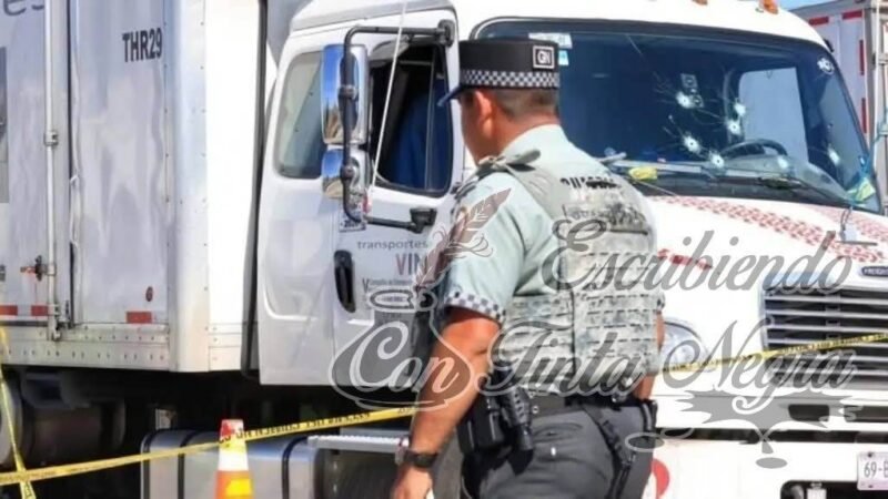 ASESINAN A TRANSPORTISTA EN ASALTO
