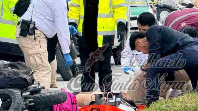 TRAGEDIA BIKER, SE ACCIDENTA PAREJA; ÉL MURIÓ