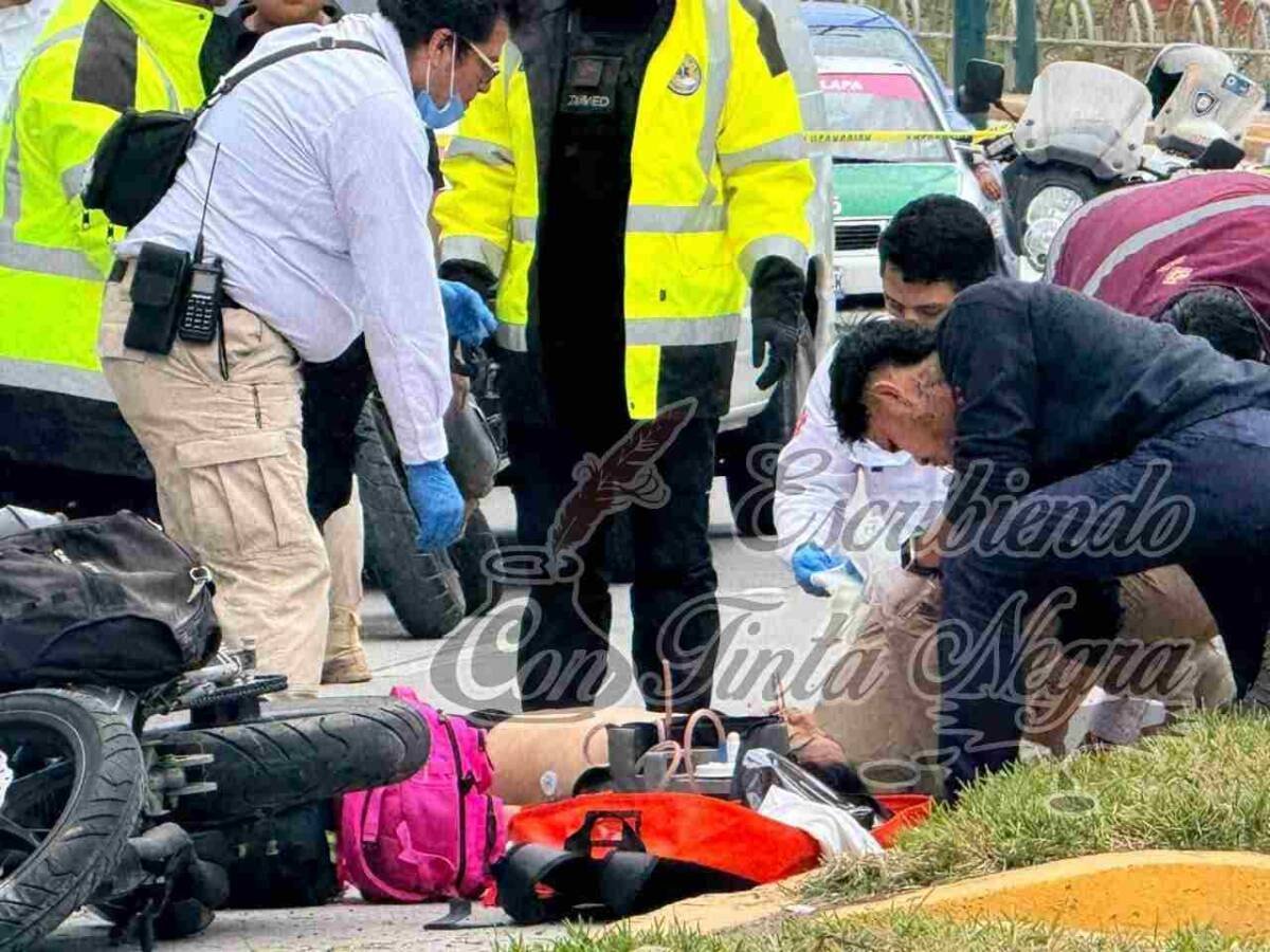 TRAGEDIA BIKER, SE ACCIDENTA PAREJA; ÉL MURIÓ