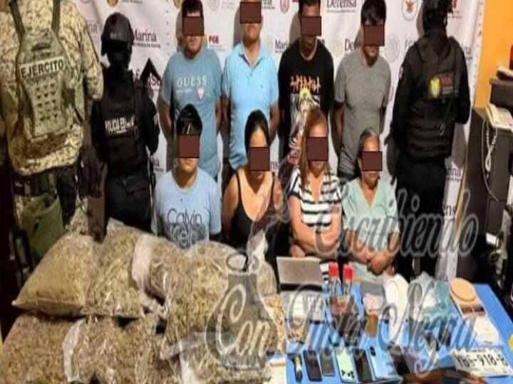 DETIENEN A 8 CON DROGA, INCLUIDO HERMANO DE DELEGADA DE BIENESTAR