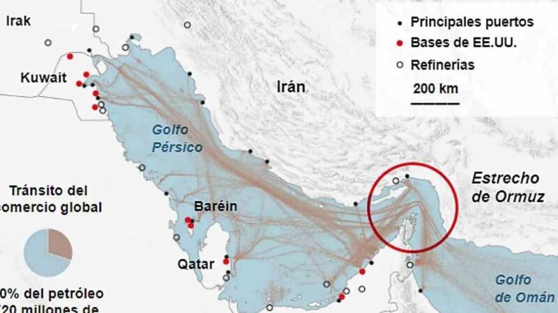 IRÁN ‘CIERRA’ EL ESTRECHO DE ORMUZ; PONE EN RIESGO 20% DEL PETRÓLEO MUNDIAL