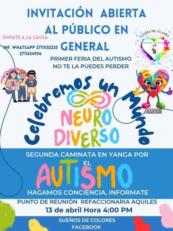 REALIZARÁN EN YANGA LA SEGUNDA CAMINATA Y PRIMERA FERIA DEL AUTISMO