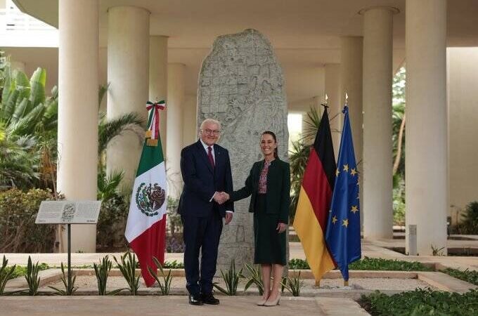 SHEINBAUM RECIBE AL PRESIDENTE DE ALEMANIA