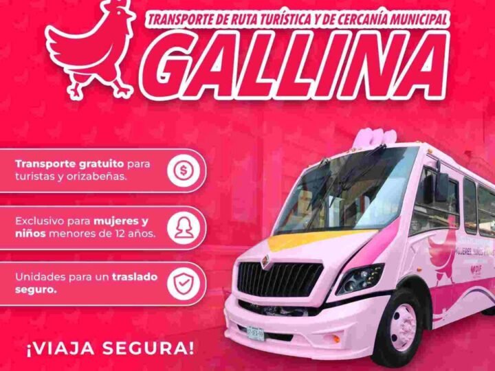 AUTOBÚS GRATUITO “LA GALLINA” CONQUISTA A LAS MUJERES ORIZABEÑAS 