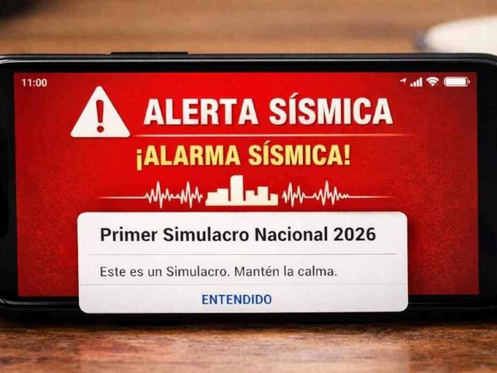 SIMULACRO NACIONAL 2026 ENVIARÁ ALERTA A CELULARES; SERÁ EL 6 DE MAYO