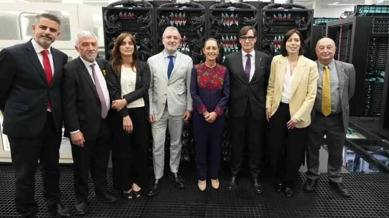 VISITA SHEINBAUM SÚPER COMPUTADORA DE BARCELONA, PROYECTO QUE COLABORA CON MÉXICO