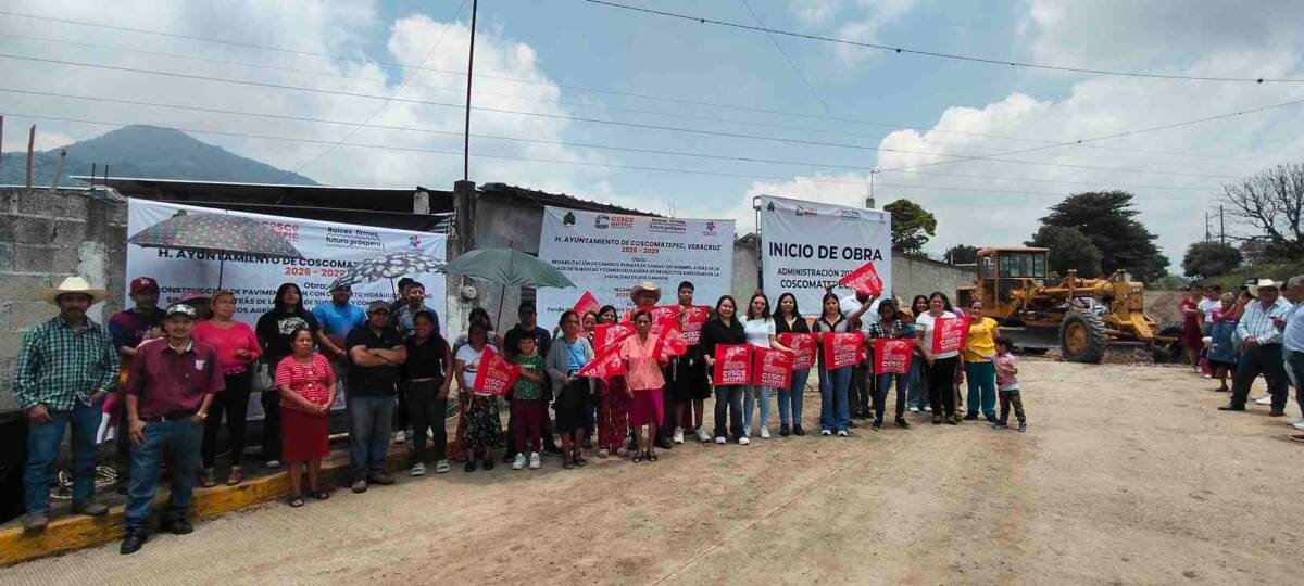 ALCALDE DE COSCOMATEPEC PONE EN MARCHA PAVIMENTACIÓN EN DOS CAMINOS