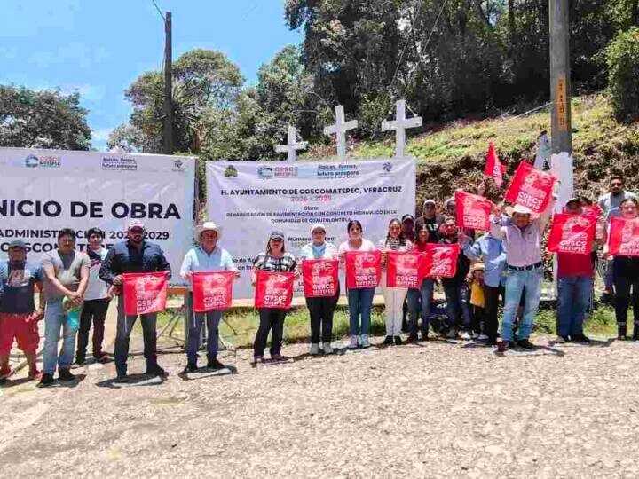 ALCALDE PONE EN MARCHA OBRA DE PAVIMENTACIÓN EN CUAUTOLONTITLA