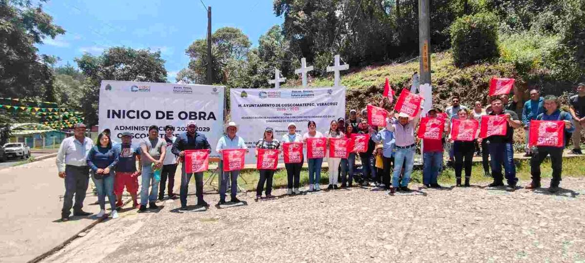 ALCALDE PONE EN MARCHA OBRA DE PAVIMENTACIÓN EN CUAUTOLONTITLA