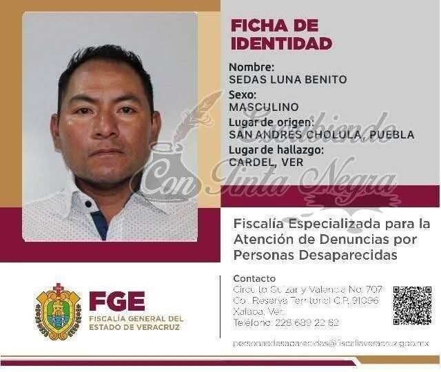 ENCUENTRAN RESTOS DE HOMBRE DE ZENTLA GRACIAS A PLATAFORMA DE DESAPARECIDOS