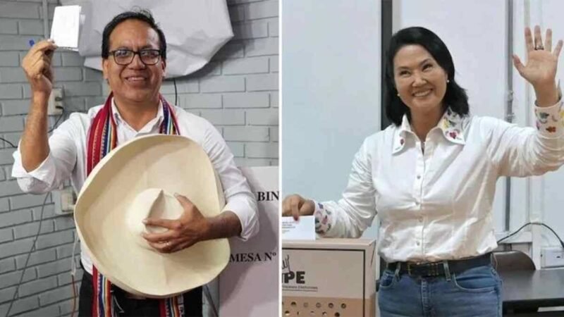 SÁNCHEZ Y FUJIMORI PELEAN VOTO A VOTO LA PRESIDENCIA PERÚ