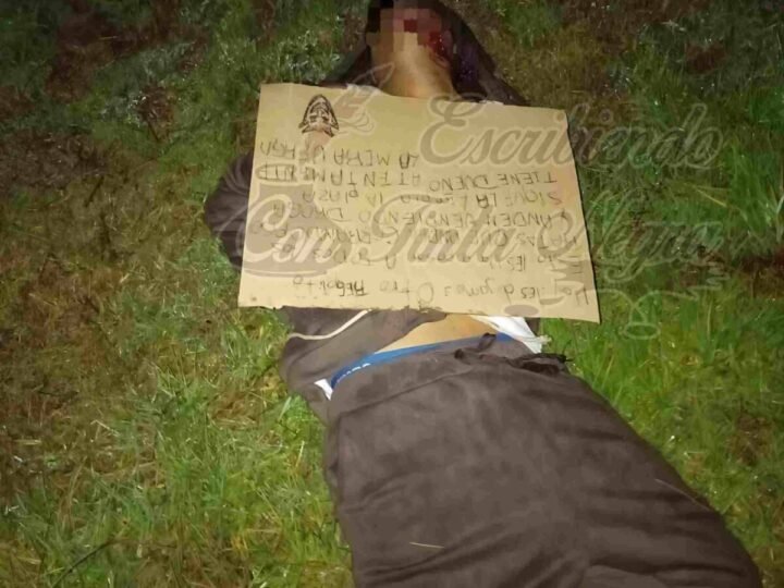 EJECUTAN A HOMBRE EN MALTRATA; LE DEJARON NARCO MENSAJE