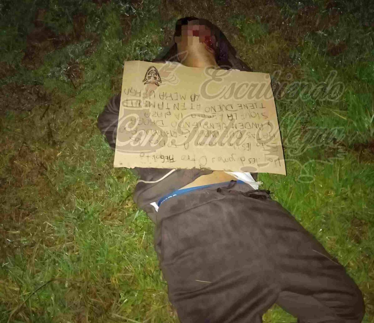 EJECUTAN A HOMBRE EN MALTRATA; LE DEJARON NARCO MENSAJE