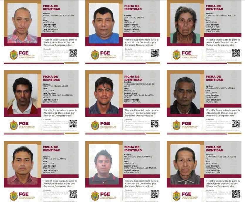IDENTIFICAN A 32 PERSONAS DESAPARECIDAS
