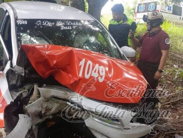 SE ESTRELLA TAXISTA CONTRA ÁRBOL Y MUERE