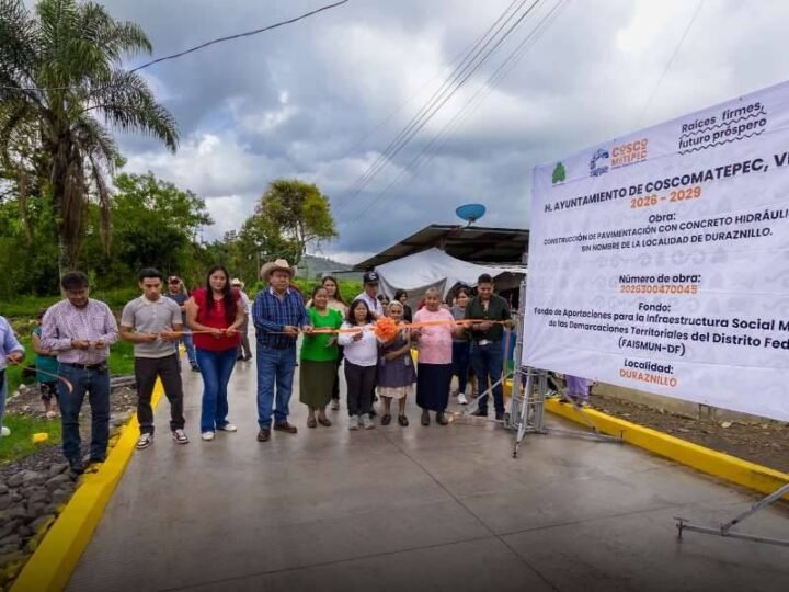 INAUGURA ALCALDE DE COSCOMATEPEC OBRA EN DURAZNILLO