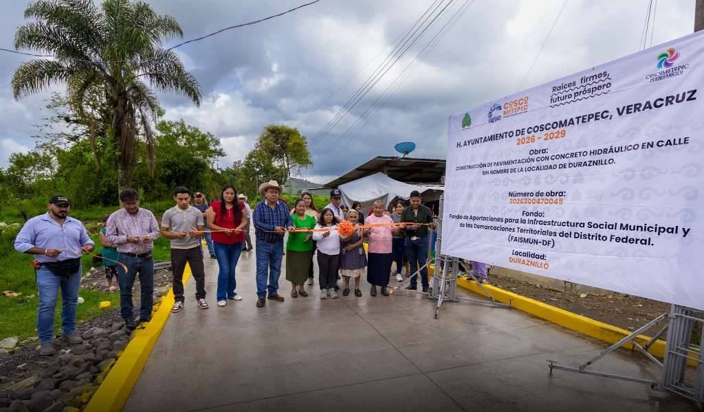 INAUGURA ALCALDE DE COSCOMATEPEC OBRA EN DURAZNILLO