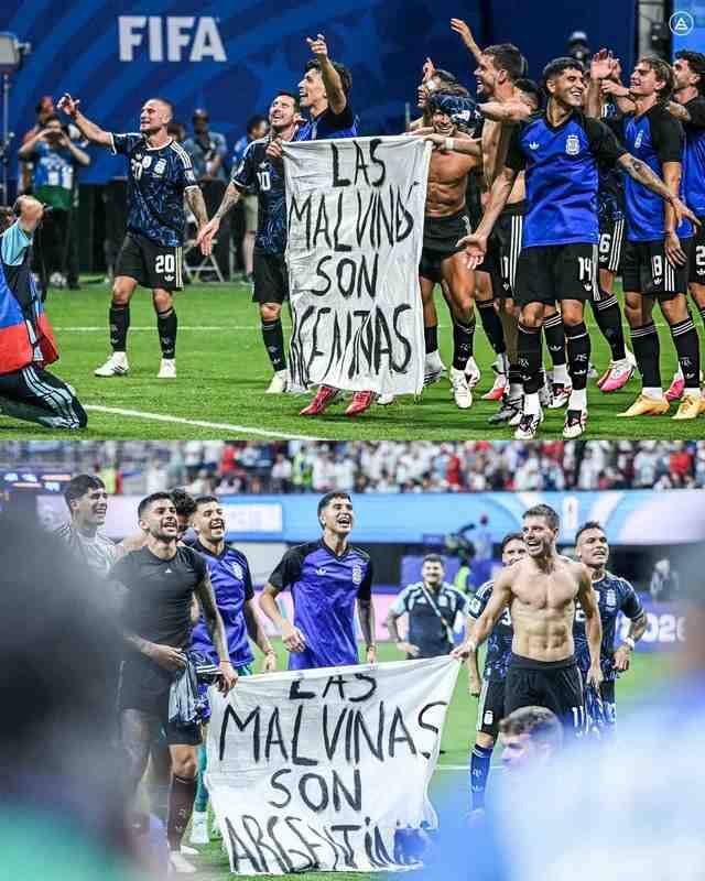 “LAS VAMOS A RECUPERAR”: MILEI DEFIENDE PANCARTA POR MALVINAS EN SEMIFINAL DEL MUNDIAL