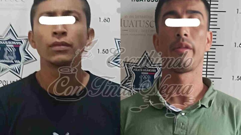 DETIENEN A DOS CON DROGA EN HUATUSCO; LOS ENVÍAN A LA TOMA