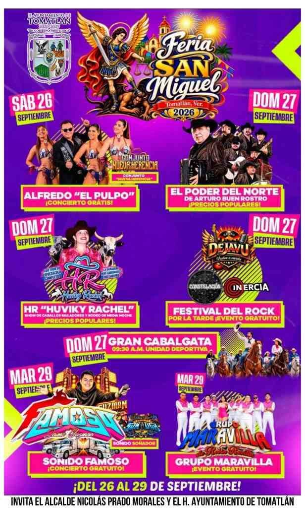 ANUNCIAN FERIA EN HONOR A SAN MIGUEL ARCANGEL