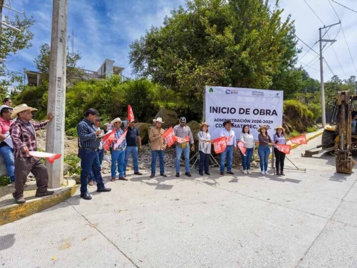 ALCALDE DE COSCOMATEPEC PONE EN MARCHA OBRA EN TETELCINGO