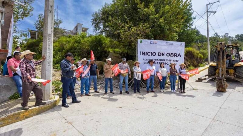 ALCALDE DE COSCOMATEPEC PONE EN MARCHA OBRA EN TETELCINGO