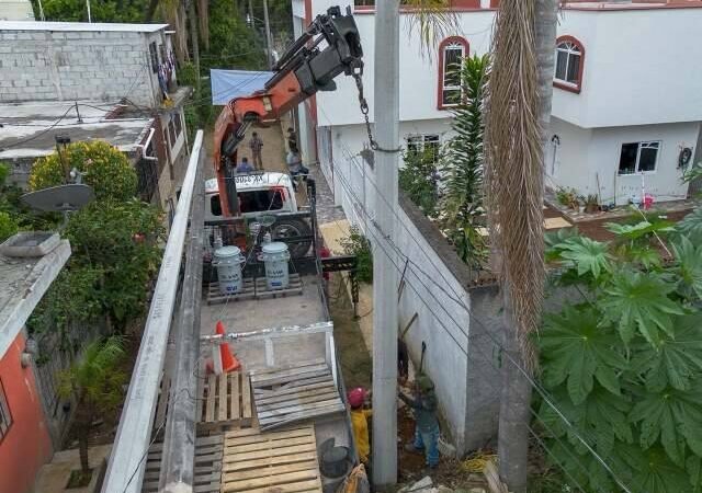AVANZA OBRA DE AMPLIACIÓN DE RED ELÉCTRICA EN LA COLONIA SAN JOSÉ