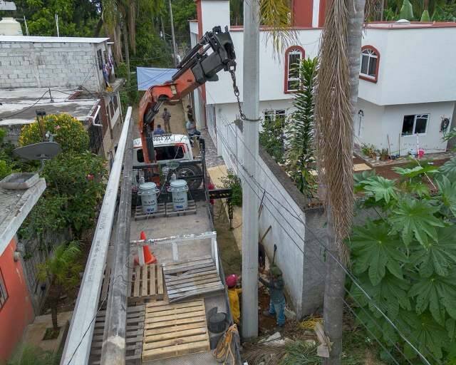 AVANZA OBRA DE AMPLIACIÓN DE RED ELÉCTRICA EN LA COLONIA SAN JOSÉ