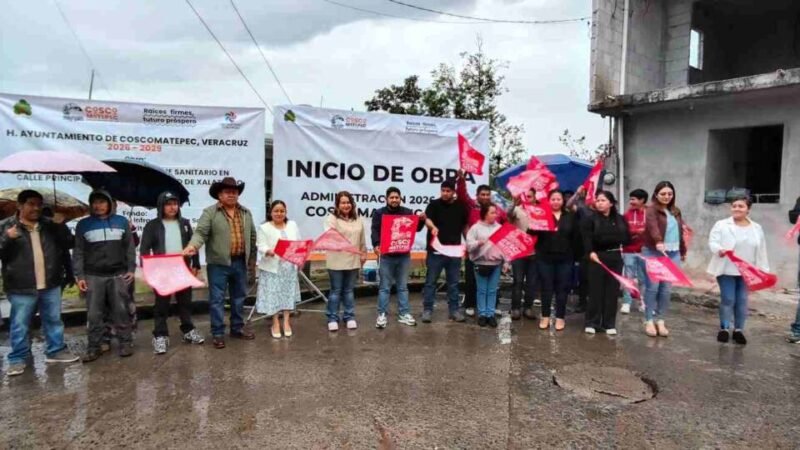 ALCALDE DE COSCOMATEPEC PONE EN MARCHA OBRA DE DRENAJE EN XALATLACO