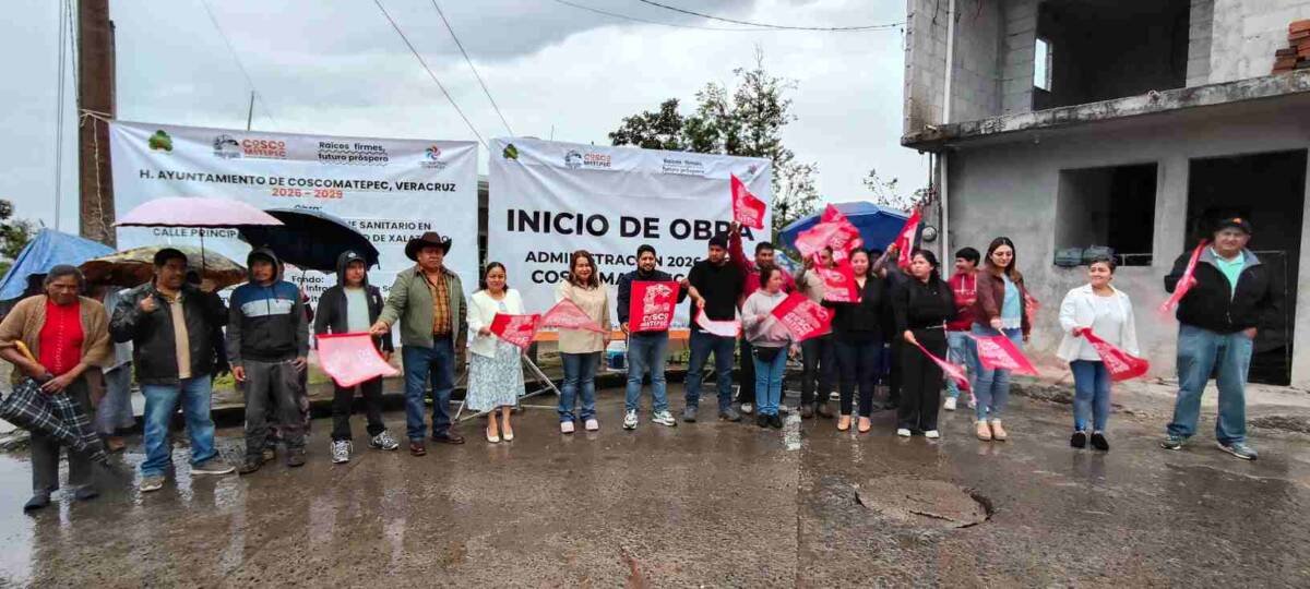ALCALDE DE COSCOMATEPEC PONE EN MARCHA OBRA DE DRENAJE EN XALATLACO