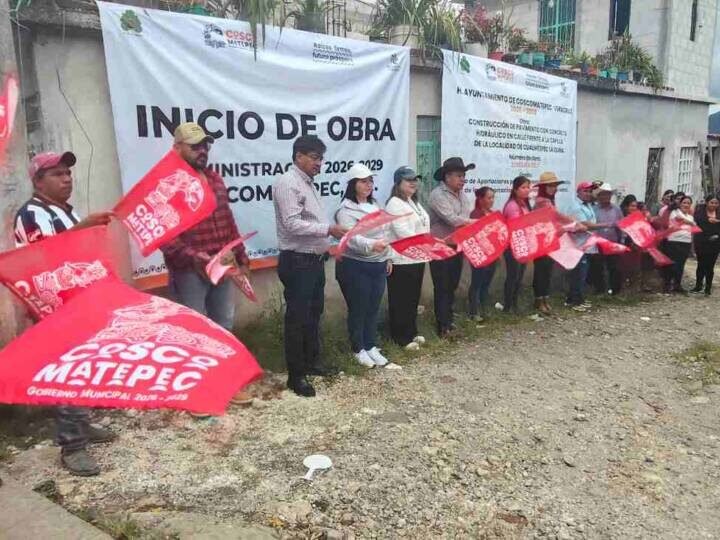 DAN BANDERAZO DE OBRA EN CUAHUTEPEC LA QUINA