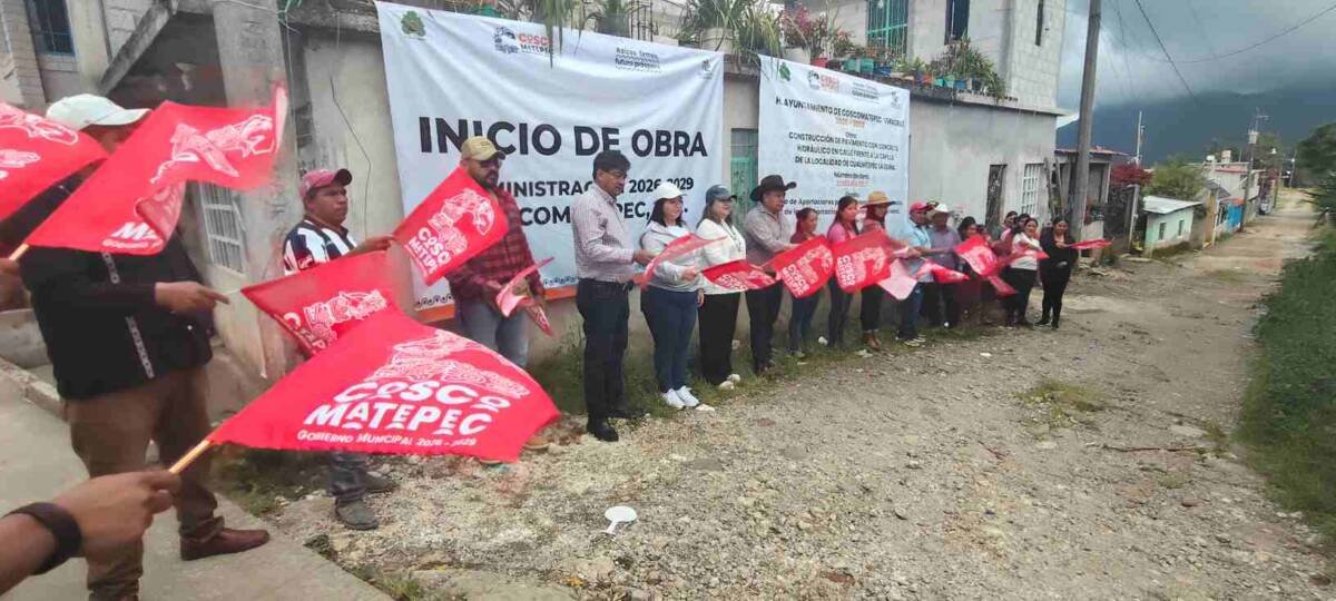 DAN BANDERAZO DE OBRA EN CUAHUTEPEC LA QUINA