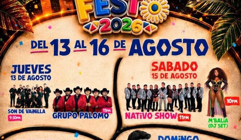PRESENTAN CARTELERA OFICIAL DEL AFRO-YANGA FEST 2026; DEL 13 AL 16 DE AGOSTO