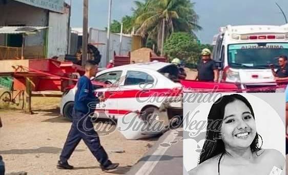 JOVEN MUERE EN TAXI QUE FUE EMBESTIDO POR TRACTO CAMIÓN
