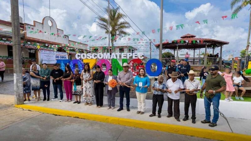 ALCALDE DE COSCOMATEPEC ENTREGA REHABILITACIÓN DE PARQUE DE TOZONGO