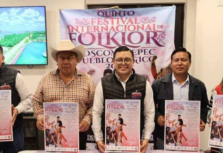 PRESENTA ALCALDE DE COSCOMATEPEC QUINTO FESTIVAL INTERNACIONAL DEL FOLKLOR 2026