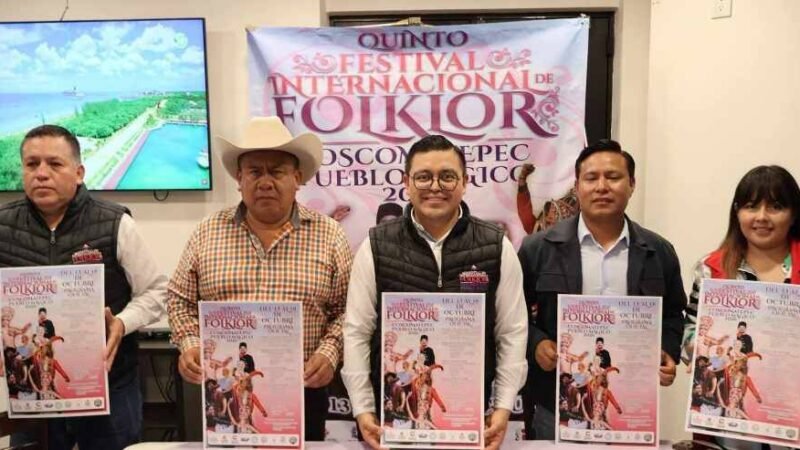 PRESENTA ALCALDE DE COSCOMATEPEC QUINTO FESTIVAL INTERNACIONAL DEL FOLKLOR 2026