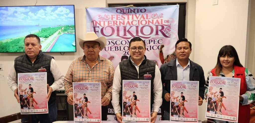 PRESENTA ALCALDE DE COSCOMATEPEC QUINTO FESTIVAL INTERNACIONAL DEL FOLKLOR 2026