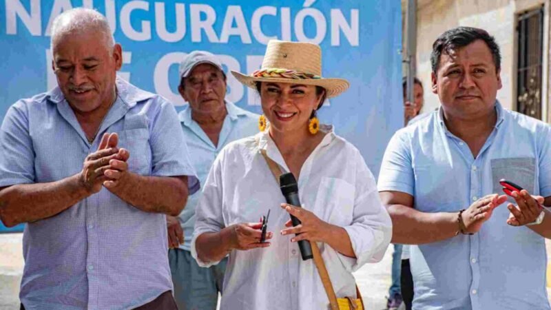 VIRIDIANA BRETÓN INAUGURA CALLE EN POTRERILLO