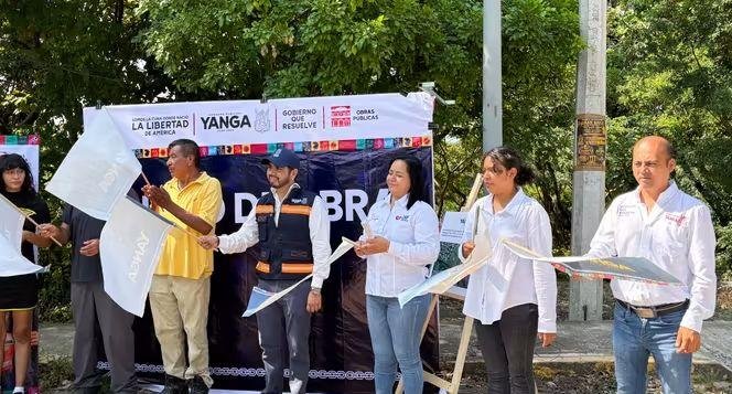ALCALDE DE YANGA PONE EN MARCHA OBRA DE ALUMBRADO HACIA GENERAL FRANCISCO PAZ