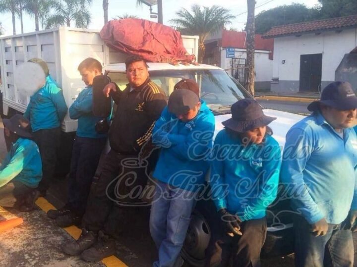 DETIENEN A 13 POR ROBO DE CABLE; SE HACÍAN PASAR POR EMPLEADOS DE CFE