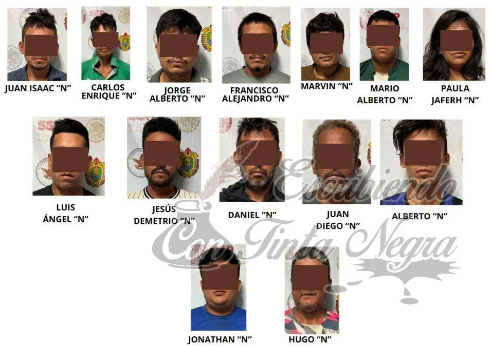 DESARTICULAN GRUPO DEL CRIMEN ORGANIZADO; DETIENEN A 15
