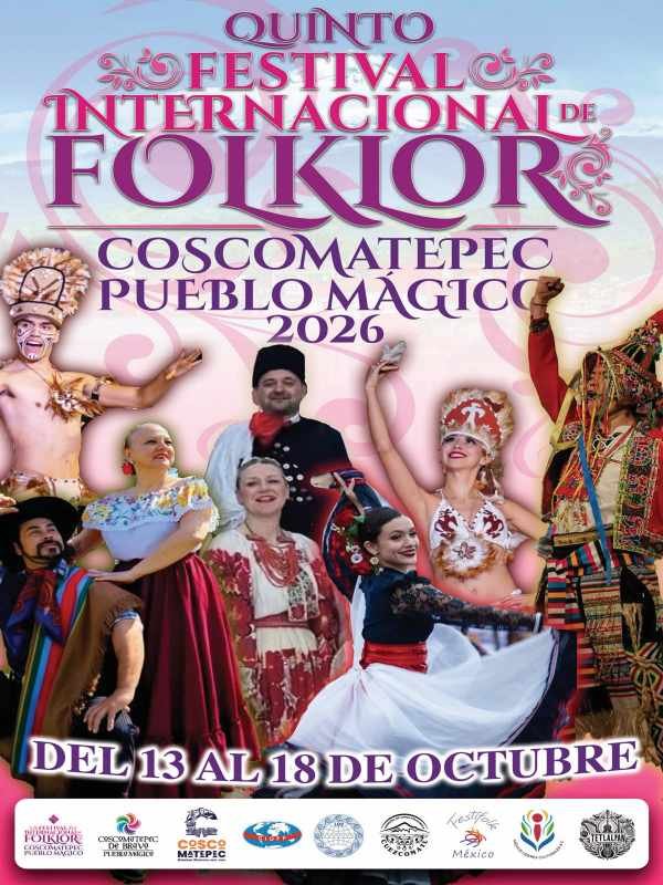 LLEGA QUINTO FESTIVAL INTERNACIONAL DE FOLKLOR A COSCOMATEPEC